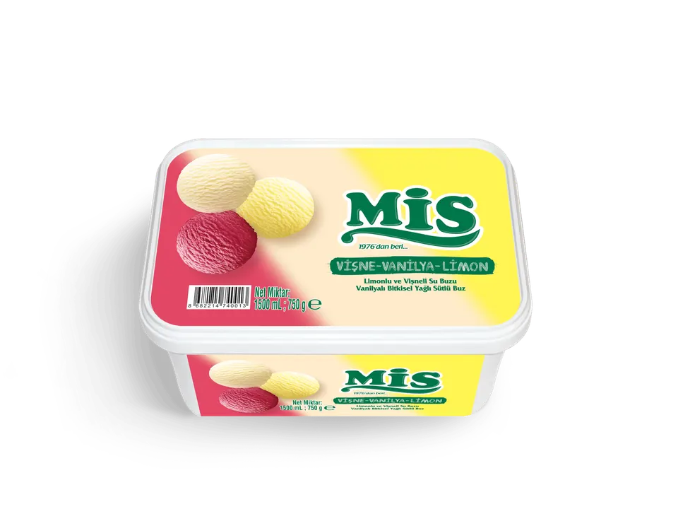 Mis Vişne-Vanilya-Limon Dondurma 1500 ml — Mis